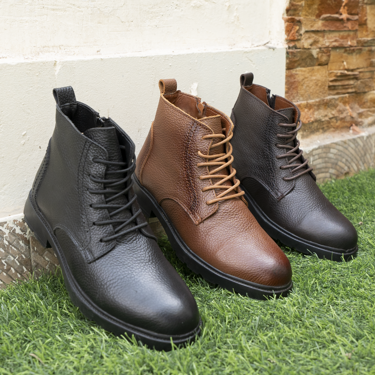 H9 Premium Leather Hightop Boots